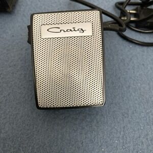Vintage CRAIG Cassette Recorder / Dictaphone Microphone Cord w/Two-Prongs & Case